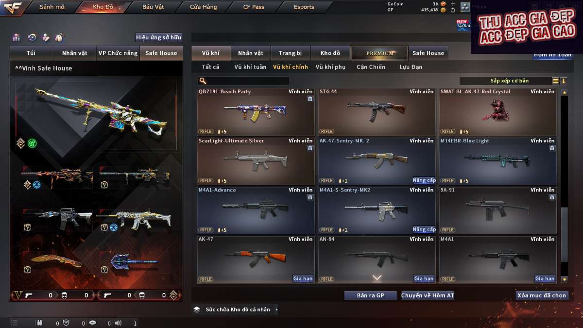 shop acc cf uy tin gia re